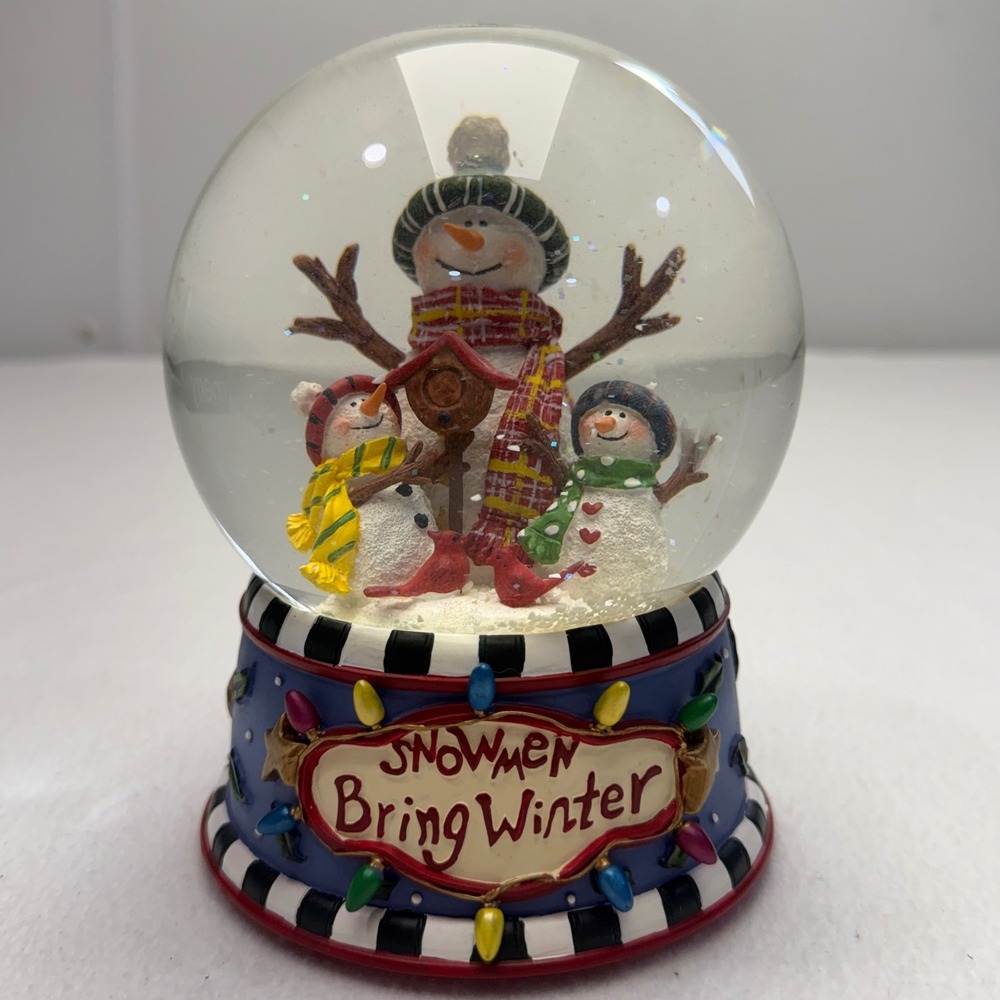 JCPenney Home Musical Snowmen Snow Globe Frosty the Snowman Winter Decor